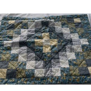 Vintage PR pillow shams (90’s).27”x22”.blues/yellow/gray.SmokeFree